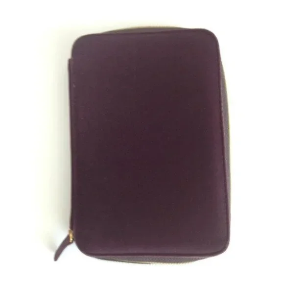 DOLCE & GABBANA INTENSE FEMALE JEWELRY TRAVEL CASE POUCH BURGUNDY SUEDE NEW_